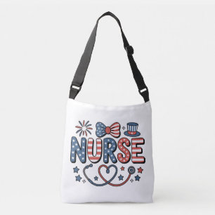 Tot Patriotic 4th of July Nurse Gift Crossbody Bag