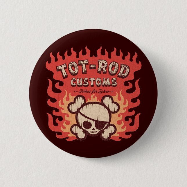 Tot Rod Customs Pinback Button (Front)