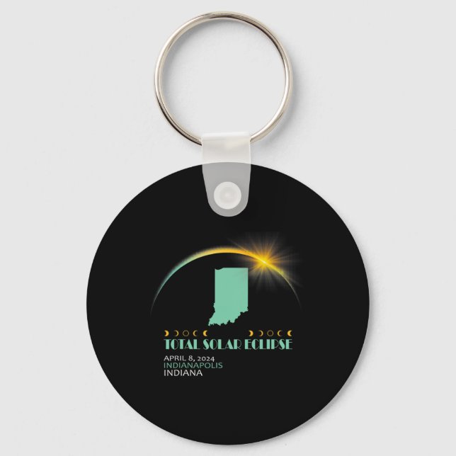 Total 2024 Solar Eclipse 2024 040824 V1  Keychain (Front)