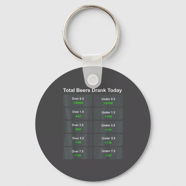 Total Beers Drank Today  Keychain (Front)