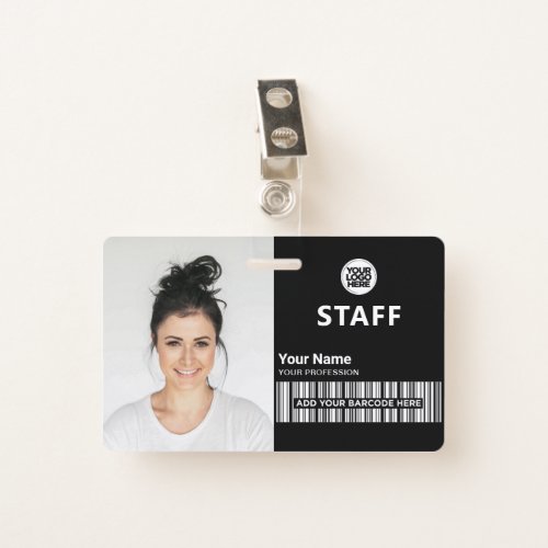 Total Black Business Photo ID Staff ID Badge