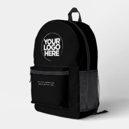 Total black | Personalized Corporate Logo and Text Printed Backpack