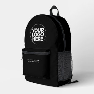 Total black   Personalized Corporate Logo and Text Printed Backpack