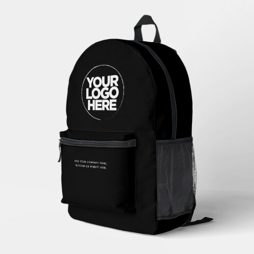 Total black  Personalized Corporate Logo and Text Printed Backpack