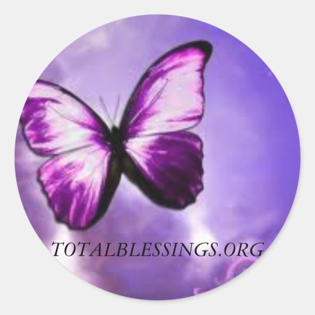Total Blessings proceeds go to help abused women Classic Round Sticker (Front)