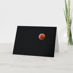 Total Blood Moon Eclipse Big Island Hawaii Card