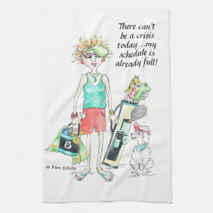 Total Chaos "There can't be a crisis today" Kitchen Towel