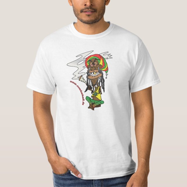 Total Chilled Rastafari with Joint T-Shirt (Front)