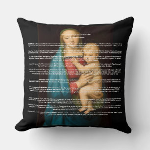 Total Consecration to Jesus Through Mary Throw Pil Pillow