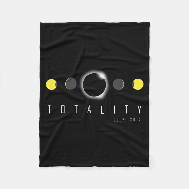 Total Eclipse 2017 Solar Eclipse Fleece Blanket (Front)