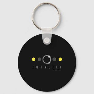 Total Eclipse 2017 Solar Eclipse Illustration Keychain