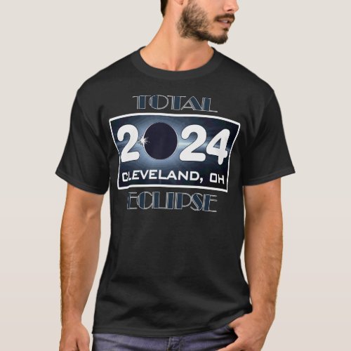 Total Eclipse Cleveland Ohio 2024 Path of Totality T_Shirt