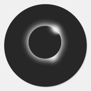 Total Eclipse Nerdy Science Lunar Solar Stem Gift Classic Round Sticker