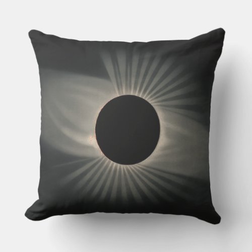 Total eclipse of the sun outdoor pillow