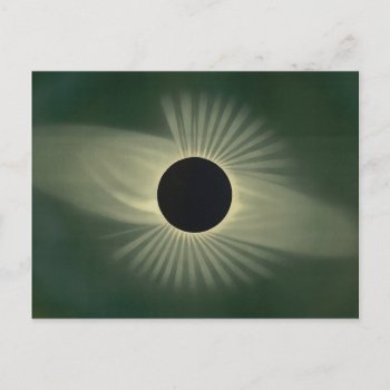 Total Eclipse Of The Sun Vintage Art Postcard by prawny_vintage at Zazzle