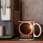 Total Eclipse Texas 2024 Personalized Two-Tone Coffee Mug<br><div class="desc">Total Eclipse Texas 2024 Personalized Two-Tone Coffee Mug | Eclipse Texas 2024! Great present idea for astronomy lovers, this eclipse souvenir mug is a great idea to use on the total solar eclipse on 04/08/24, Solar Eclipse Watch Party! Also an idea for family group matching and moon viewing. Great holiday...</div>