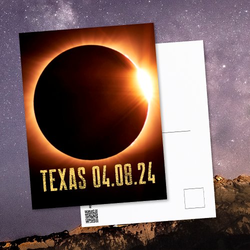 Total Eclipse Texas 2024 Totality Solar Eclipse Postcard