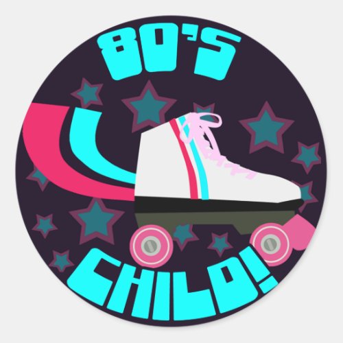 Total Eighties Child Classic Round Sticker