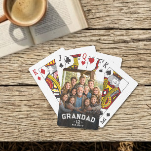 Total Grands Photo Varsity Grandad Est Year Legacy Poker Cards