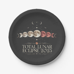 Total Lunar Eclipse 2025 Astronomy Northwest USA  Paper Plates