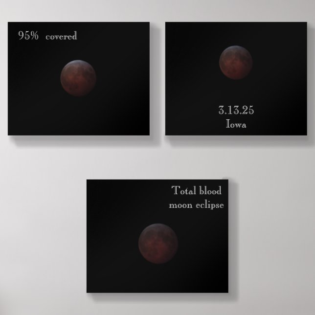 Total Lunar Eclipse Acrylic Photo Tile (Front Set)