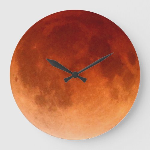 Total Lunar Eclipse Blood Moon Clock