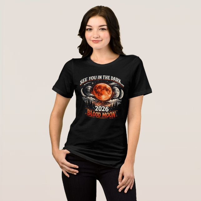 Total Lunar Eclipse “Blood Moon” T‑Shirt Tri-Blend Shirt (Front Full)