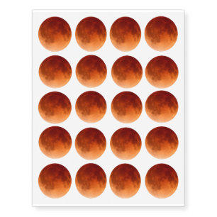 Total Lunar Eclipse Blood Moon Temporary Tattoo