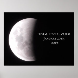 Total Lunar Eclipse Moon Poster