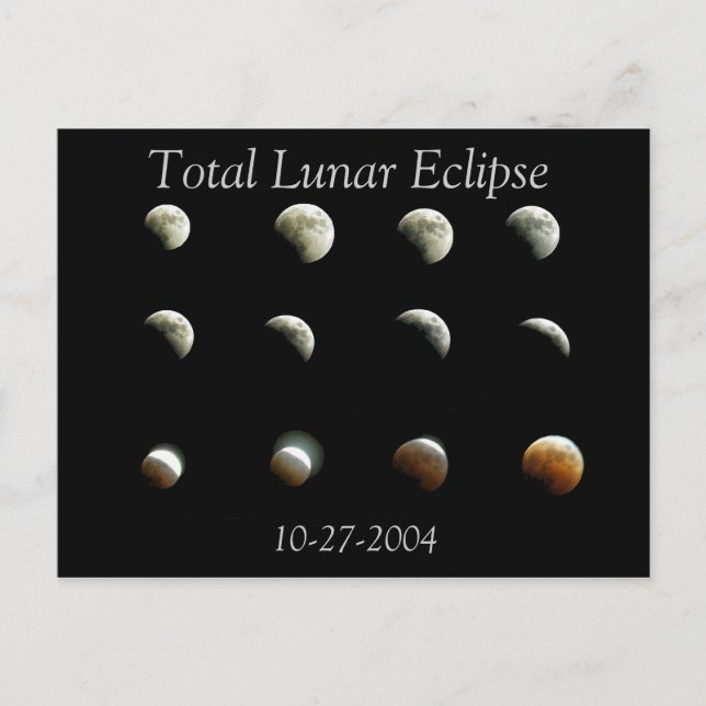 Total Lunar Eclipse Photo Postcard (Front)