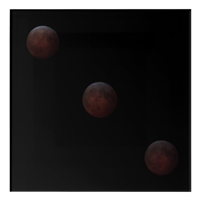 Total Lunar Eclipse Progression Acrylic Wall Art (Front)