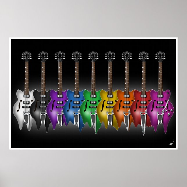 Total Meltdown Guitar Poster (Front)