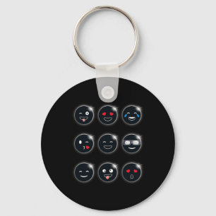 Total Solar Eclipse 04.08.2024 Silly Faces Fun Boy Keychain