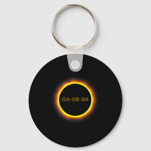 Total Solar Eclipse 04.08.2024 Totality 1 Keychain