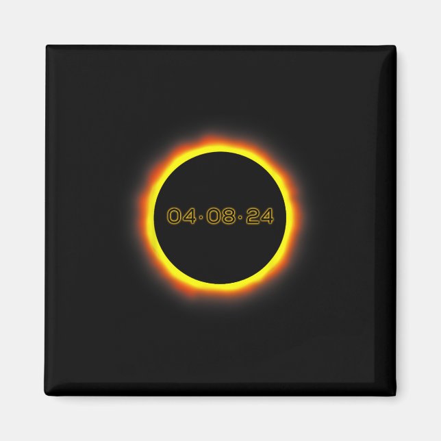 Total Solar Eclipse 04.08.2024 Totality 1 Magnet (Front)