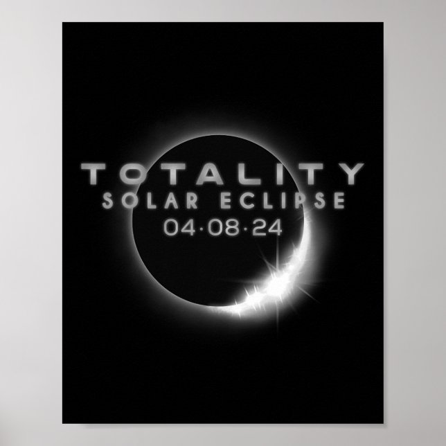 Total Solar Eclipse 04.08.2024 Totality 2 Poster (Front)