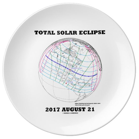 Total Solar Eclipse 2017 August 21 North America Plate
