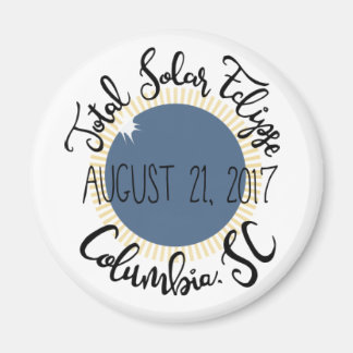 Total Solar Eclipse 2017 Columbia SC Round Magnet