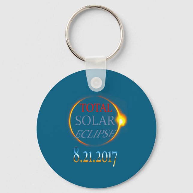 Total Solar Eclipse 2017 Design Keychain (Front)