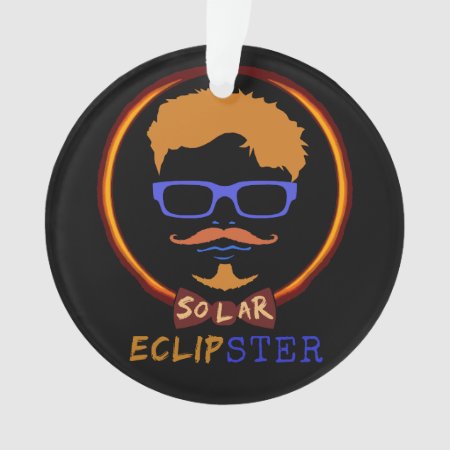 Total Solar Eclipse 2017 Funny Hipster Custom Text Ornament