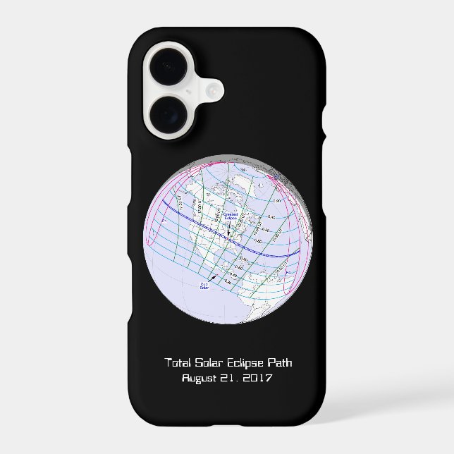 Total Solar Eclipse 2017 Global Path Case-Mate iPhone Case (Back)