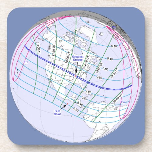 Total Solar Eclipse 2017 Global Path Coaster