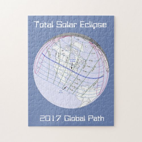 Total Solar Eclipse 2017 Global Path Jigsaw Puzzle