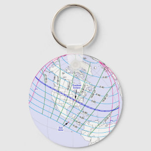 Total Solar Eclipse 2017 Global Path Keychain