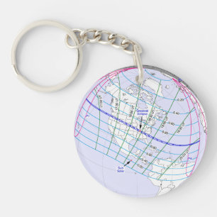 Total Solar Eclipse 2017 Global Path Keychain