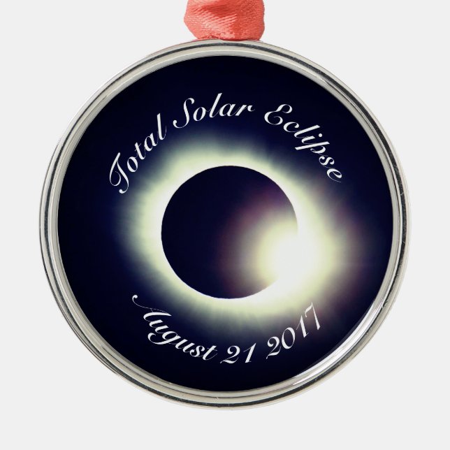 Total Solar Eclipse 2017 Metal Ornament (Front)