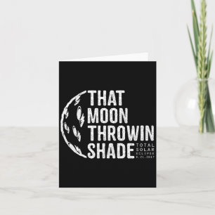 Total Solar Eclipse 2017 Moon Illustration Card