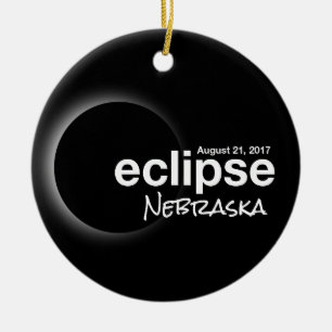 Total Solar Eclipse 2017 - Nebraska Ceramic Ornament