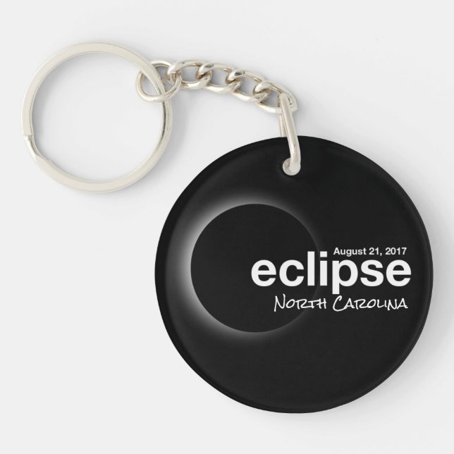 Total Solar Eclipse 2017 - North  Carolina Keychain (Front)