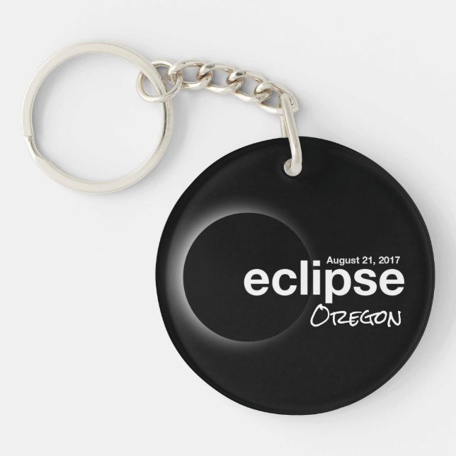 Total Solar Eclipse 2017 - Oregon Keychain (Front)